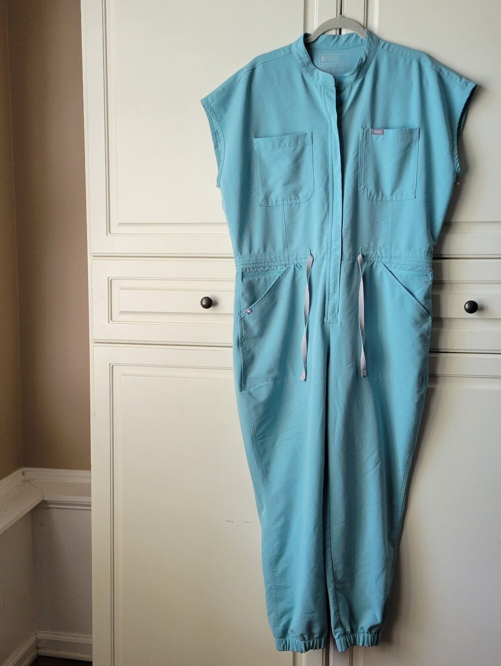 FIGS Jumpsuit Rafaela Scrub Technical Collection Jogger XL Petite XLP Teal Green
